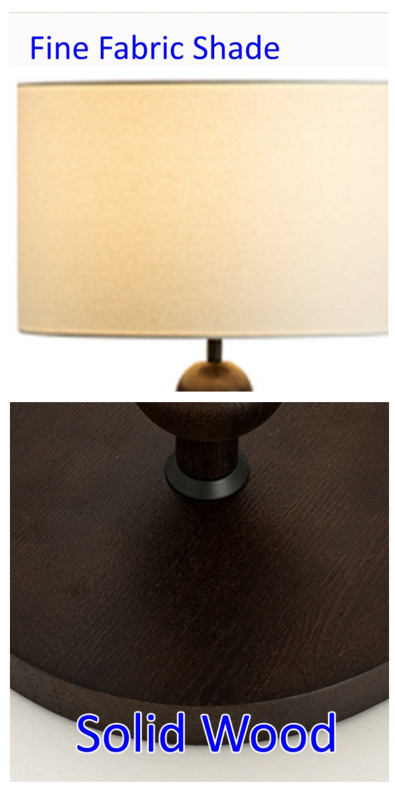 Walnut standing lamp