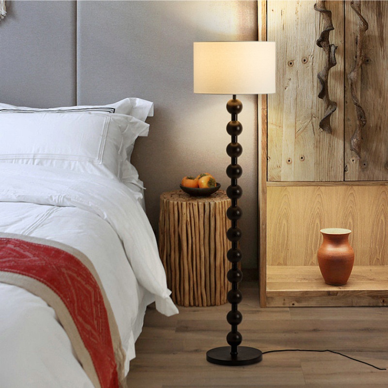 Wooden floor lamp for bedroom