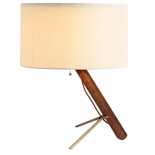 Walnut table lamp