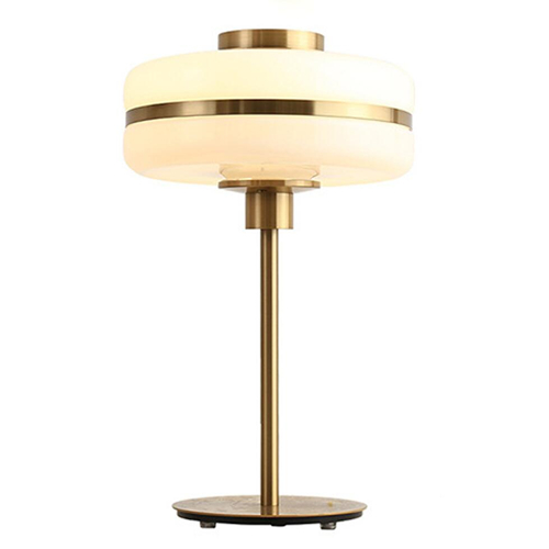 Brushed brass table lamp