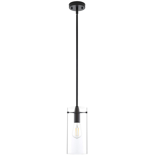 Black clear glass hanging light