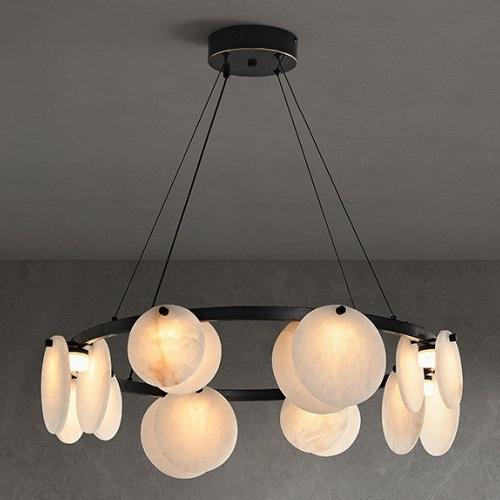 Black alabaster chandelier